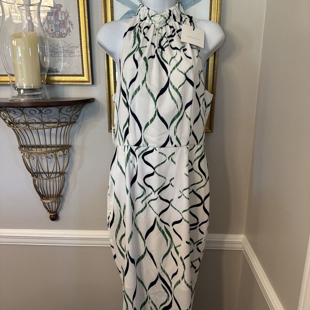 NWT COOPER ST from Nordstrom Floral Sleeveless Dress Size S White Green Black